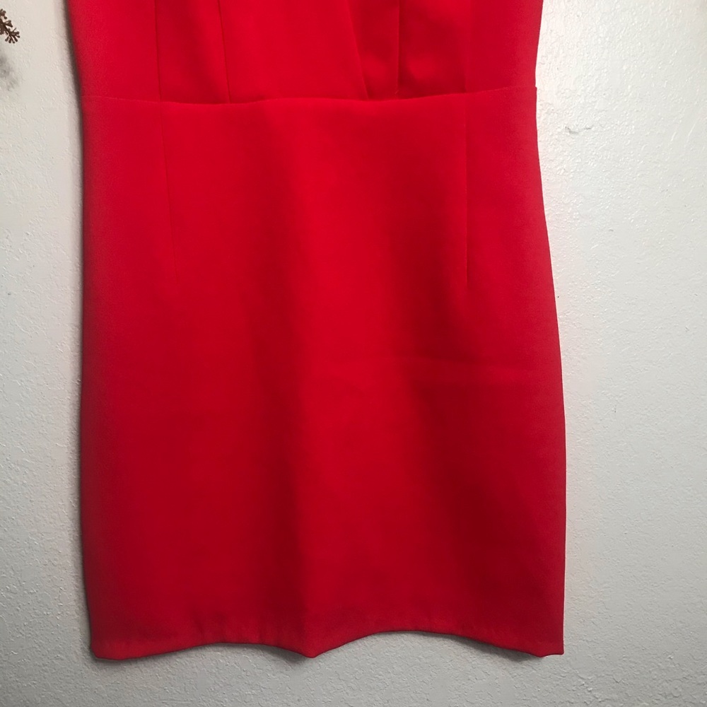 ELIE TAHARI bright coral shift dress - Picture 5 of 7